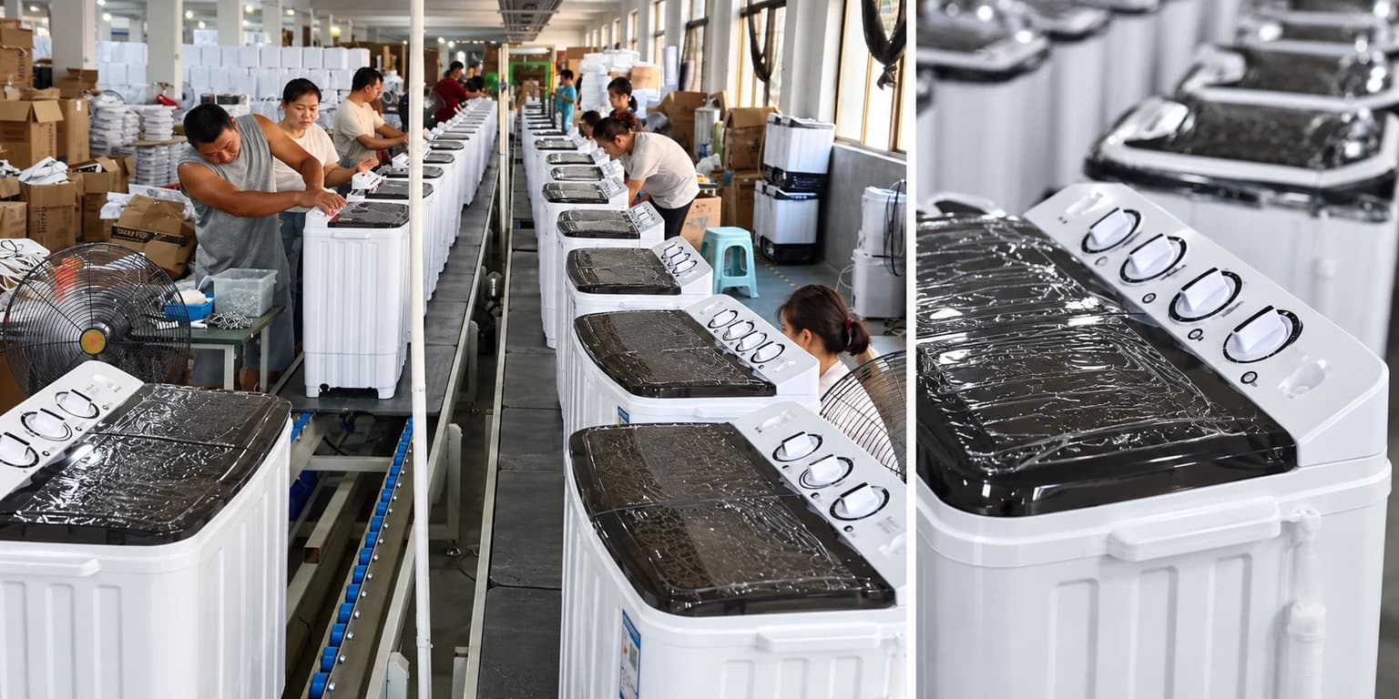 Twin-tub washing machines · Assembly floor