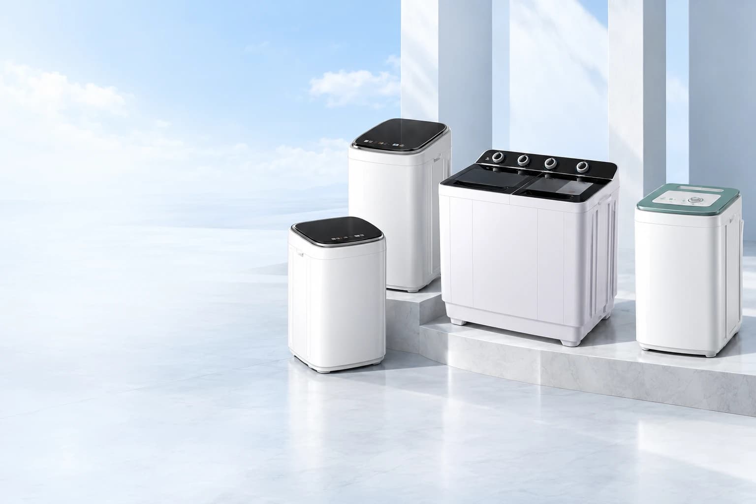 Automatic Washers · Automatic Shoe Washers · Twin-Tub Washers · Multi-Purpose Single Tubs